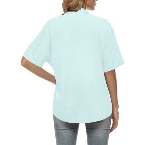 color light cyan All Over Print Hawaiian Shirt for Women (Model T58)
