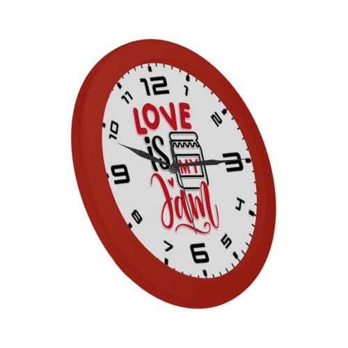 Love Is My Jam (R) Circular Plastic Wall clock