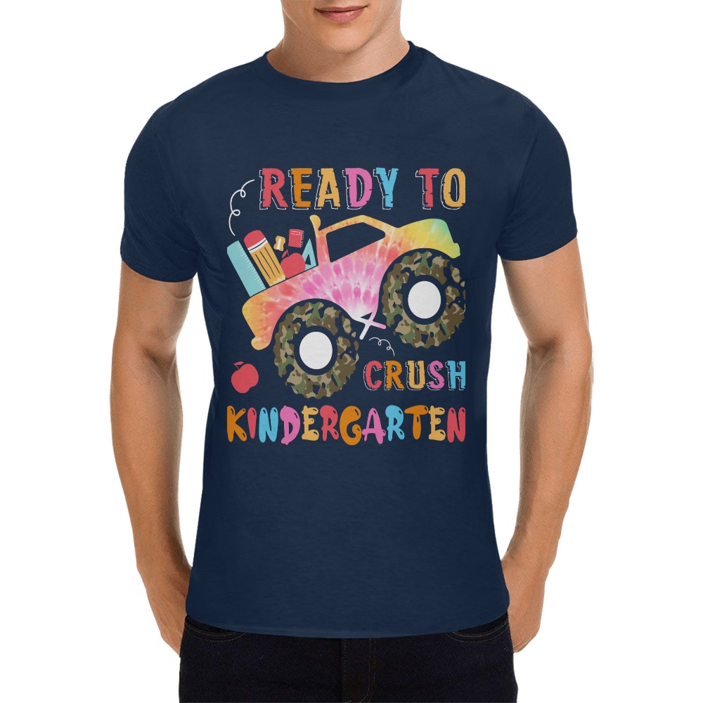 Ready to Crush Kindergarten First Day of School Men's T-Shirt in USA Size (Front Printing Only)