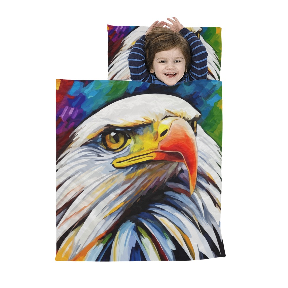 Bald Eagle Funny Colorful Animal Art Kids' Sleeping Bag