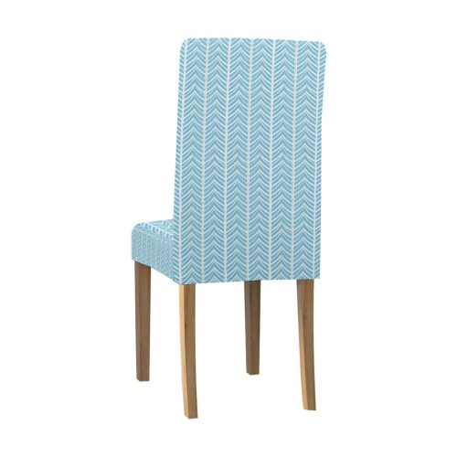chevrons turquoise Removable Dining Chair Cover