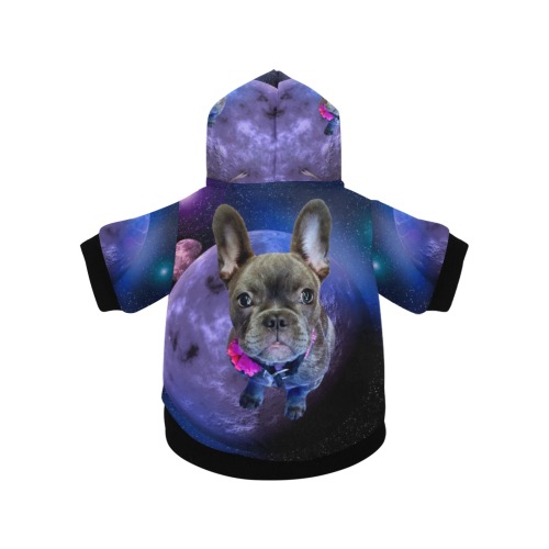 Dog French Bulldog and Planets Pet Dog Hoodie
