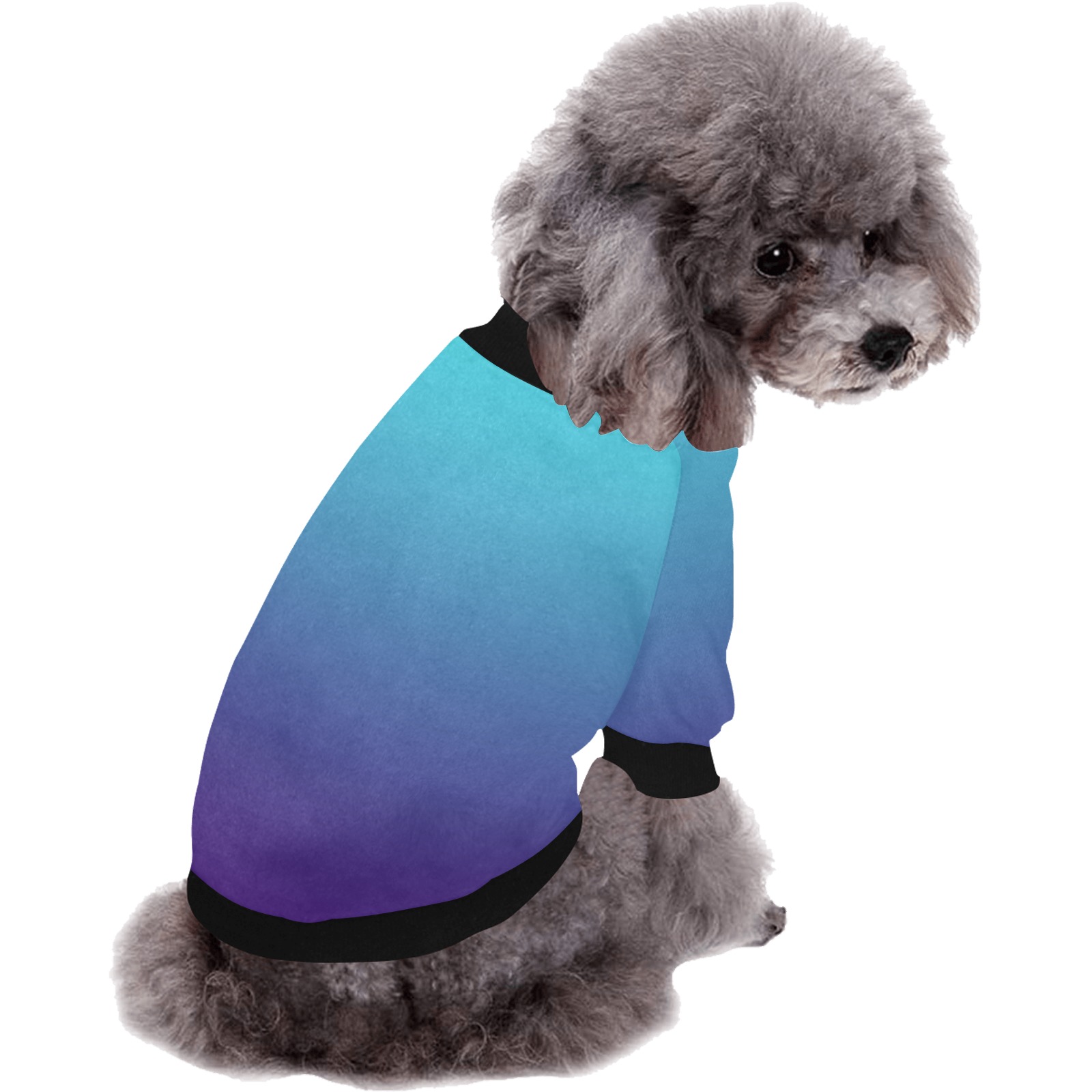 blu mau Pet Dog Round Neck Shirt