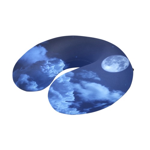 moon-night-sky-clouds U-Shape Travel Pillow