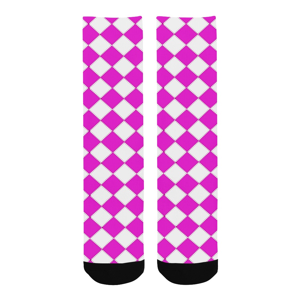 pink stitch Men's Custom Socks