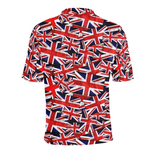 Union Jack British Flag Men's All Over Print Polo Shirt (Model T55)