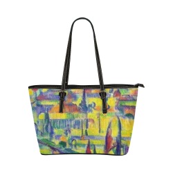 Landscape Leather Tote Bag/Large (Model 1651)