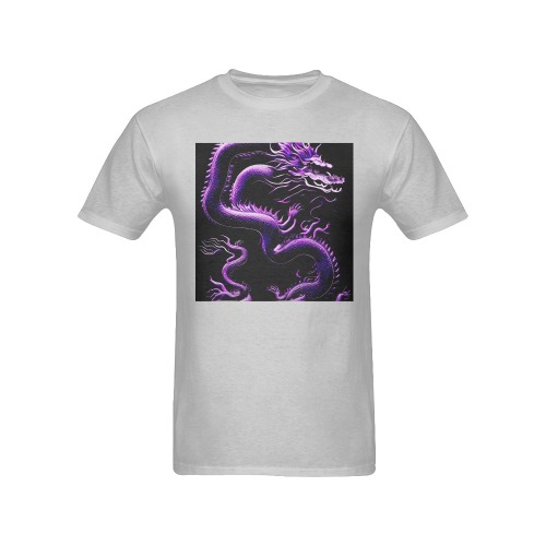 The Dragon Purple Men's T-Shirt in USA Size (Front Printing Only)