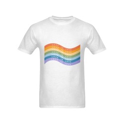 Love is Love Wavy Rainbow Men's T-Shirt in USA Size (Front Printing Only)