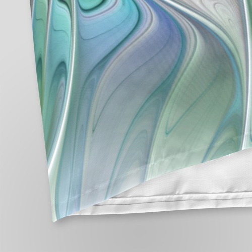 Abstract Blue Green Butterfly Fantasy Fractal Art Shower Curtain 72"x84"
