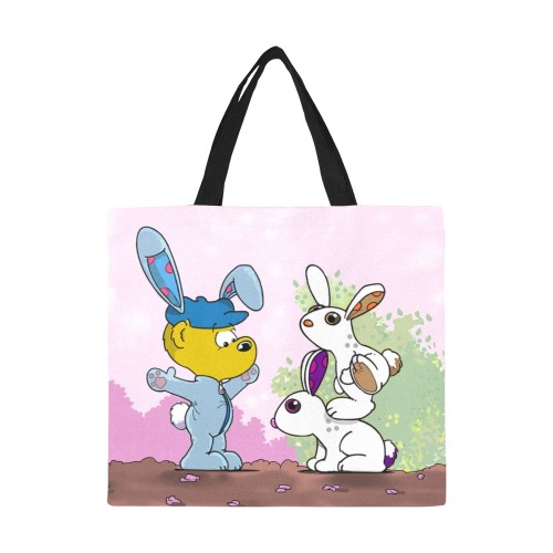 Ferald and The Bunnies All Over Print Canvas Tote Bag/Large (Model 1699)