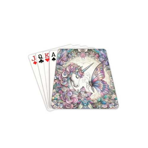 The Unicorn And Butterfly Playing Cards 2.5"x3.5"