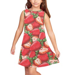 Strawberry Girls' Sleeveless Dress (Model D58)