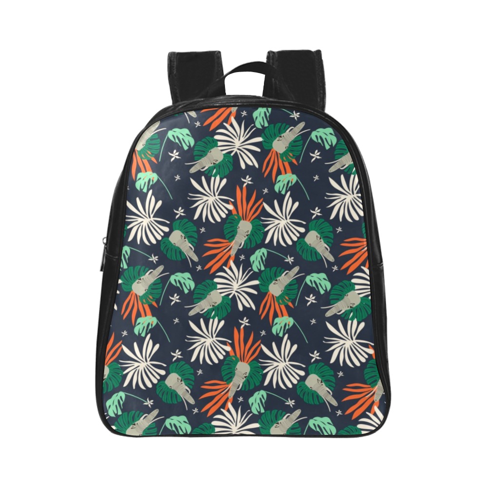 Modern elephants in the jungle School Backpack (Model 1601)(Small)