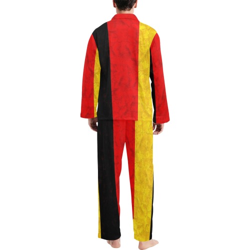 Germany 2022 Pop Art by Nico Bielow Men's V-Neck Long Pajama Set