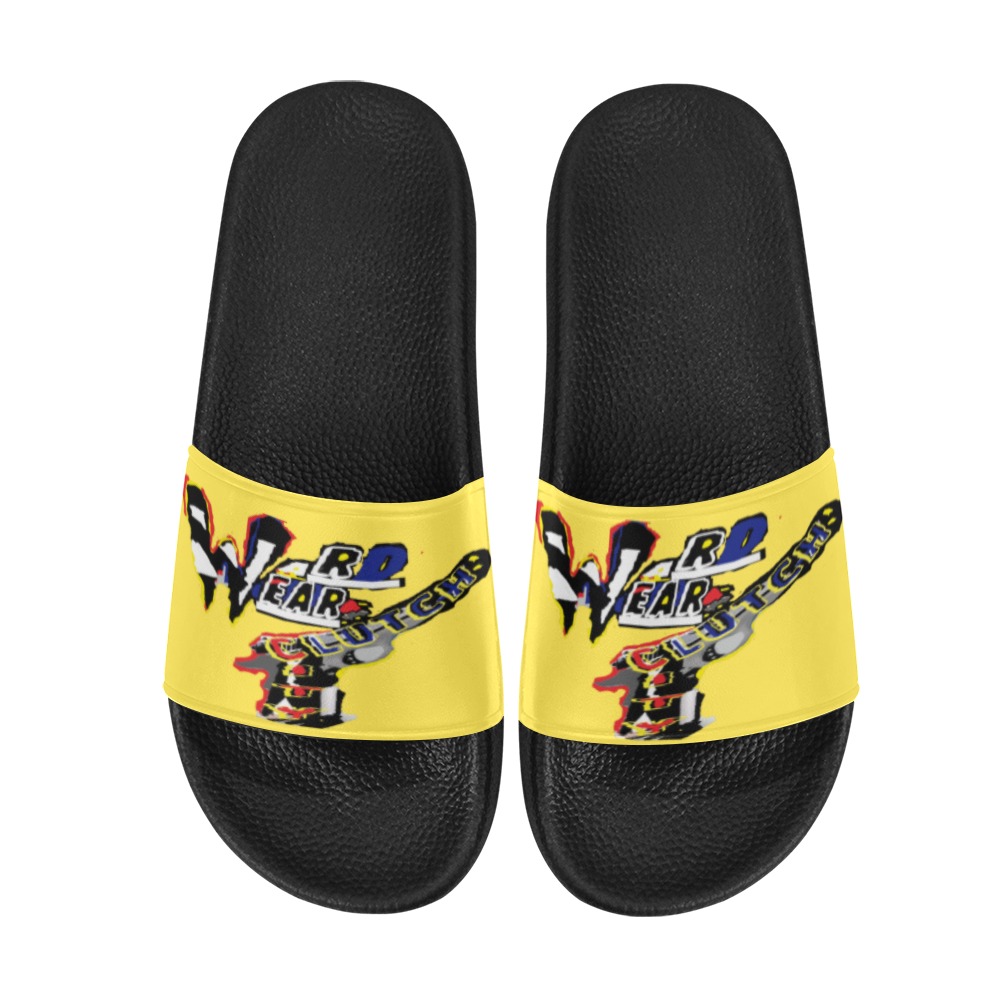 WD.WR.LOGO.YELL Men's Slide Sandals (Model 057)