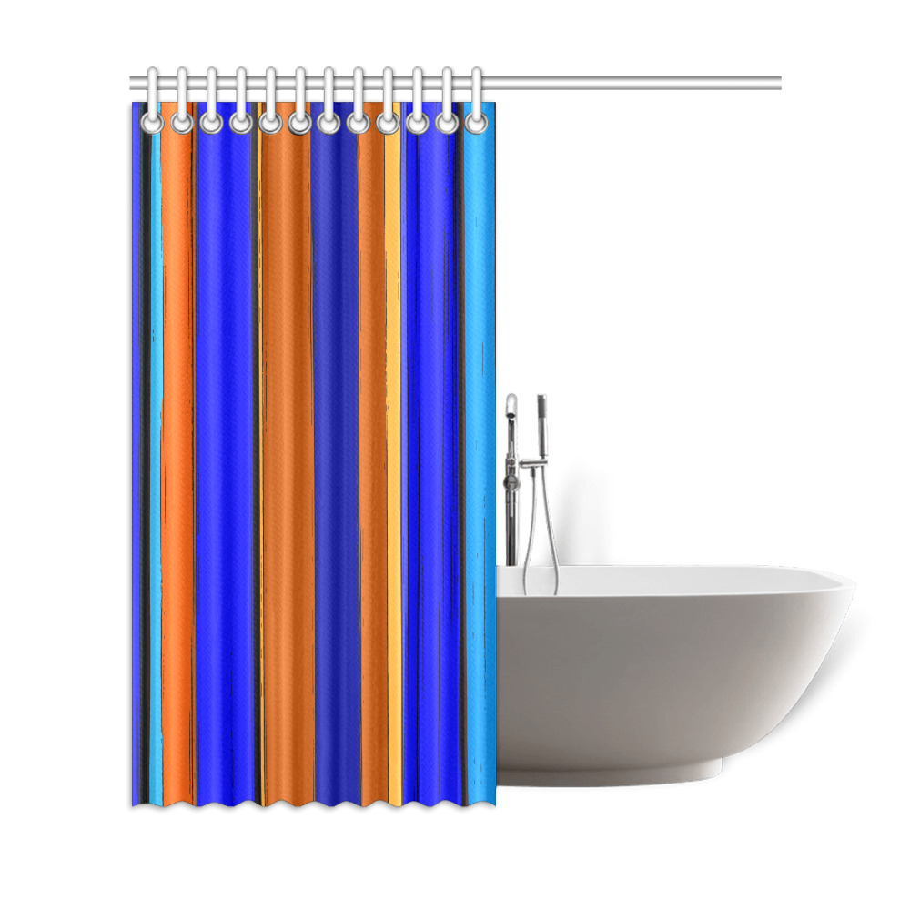 Abstract Blue And Orange 930 Shower Curtain 69"x72"