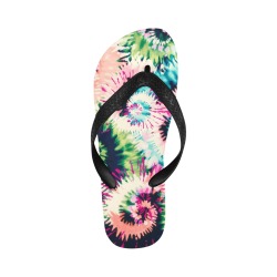 Reverse tie dye shells 2 Flip Flops for Men/Women (Model 040)