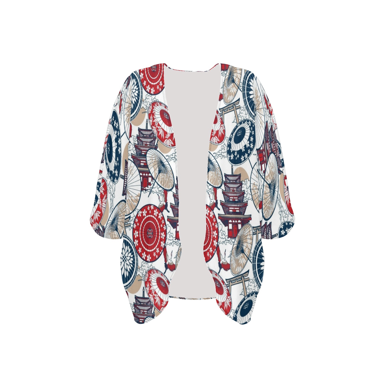 UMBRELLA 0004 Women's Kimono Chiffon Cover Ups (Model H51)
