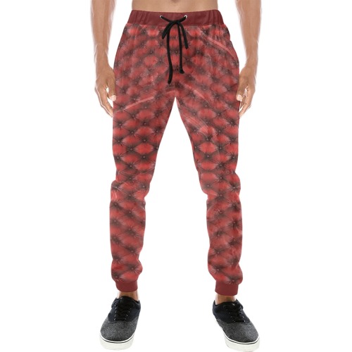 Leather Red Step by Artdream Men's All Over Print Sweatpants (Model L11)