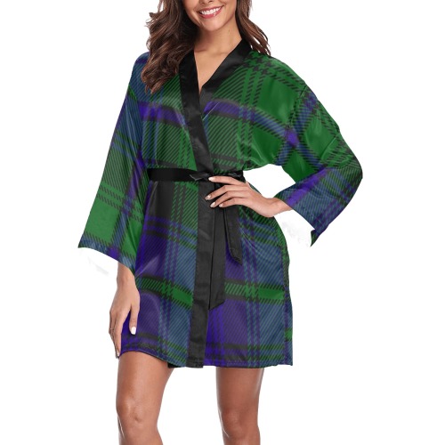 5TH. ROYAL SCOTS OF CANADA TARTAN Long Sleeve Kimono Robe