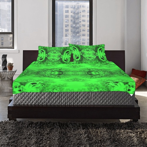 New Spring Forest Growth Frost Fractal 3-Piece Bedding Set