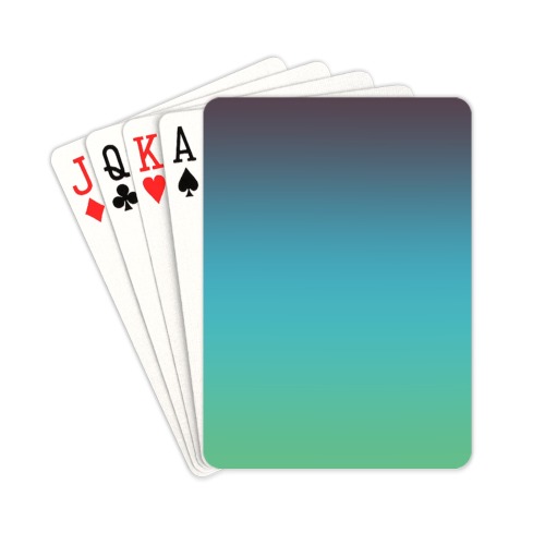 blu grn brn Playing Cards 2.5"x3.5"
