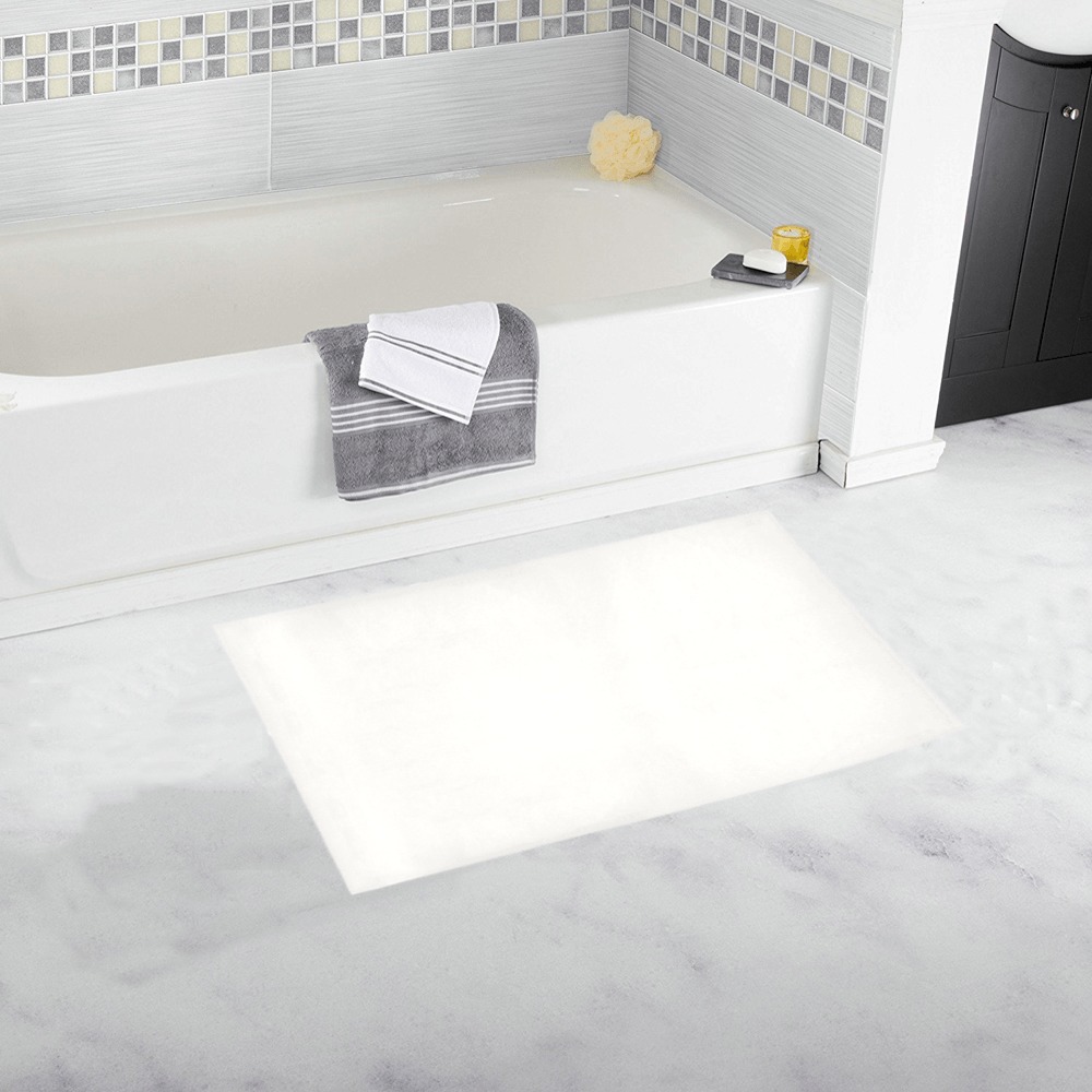 Bright White Bath Rug 16''x 28''