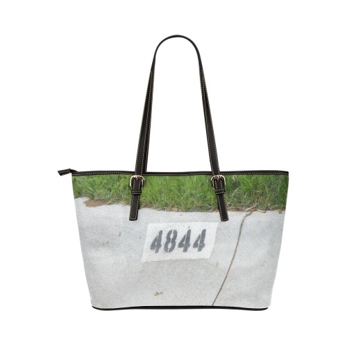 Street Number 4844 Leather Tote Bag/Large (Model 1651)