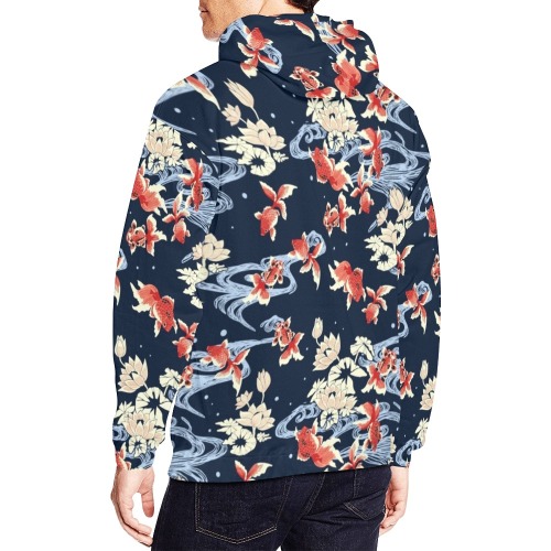 KOI FISH 002 All Over Print Hoodie for Men (USA Size) (Model H13)