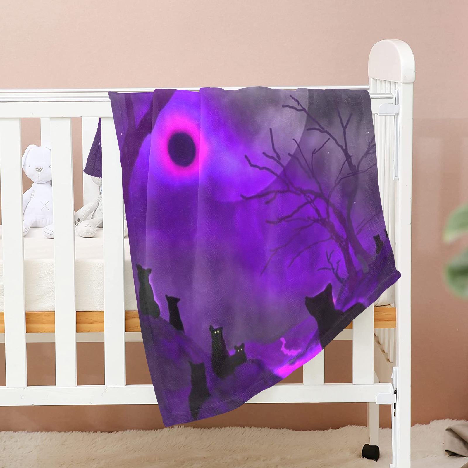 Purple Haze Cats Baby Blanket 30"x40"