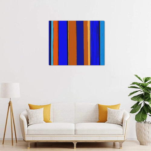 Abstract Blue And Orange 930 Upgraded Canvas Print 20"x16"