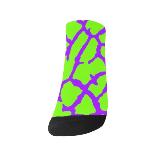 Giraffe Print Violet Green Women's Ankle Socks