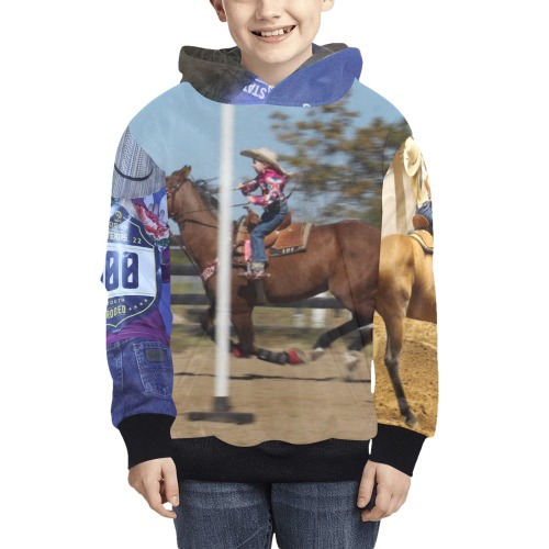 Charli Action Shots Kids' All Over Print Hoodie (Model H38)