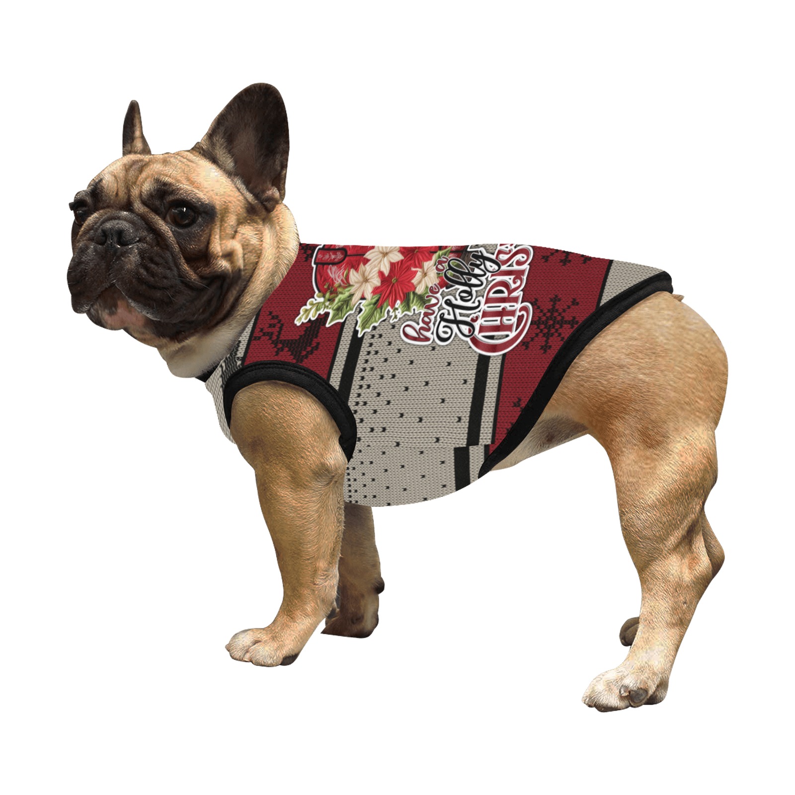 Holly Dolly Christmas Ugly Pet Sweater All Over Print Pet Tank Top