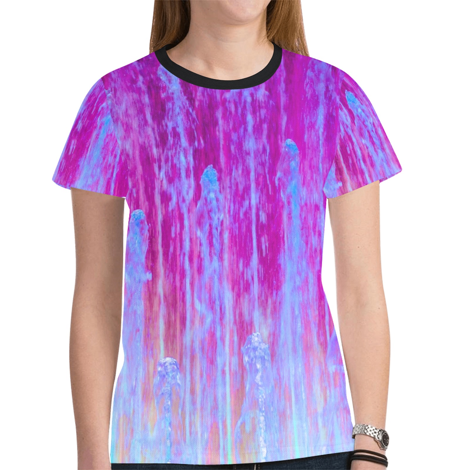 Fountains New All Over Print T-shirt for Women (Model T45)