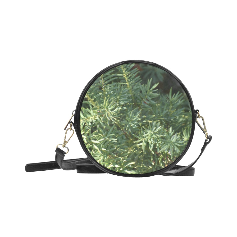 Pine Forest Round Sling Bag (Model 1647)