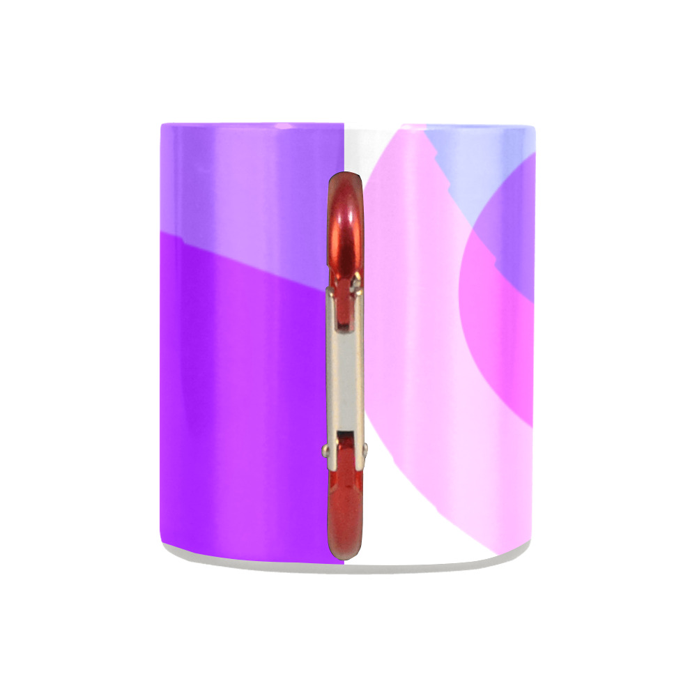 Purple Retro Groovy Abstract 409 Classic Insulated Mug(10.3OZ)