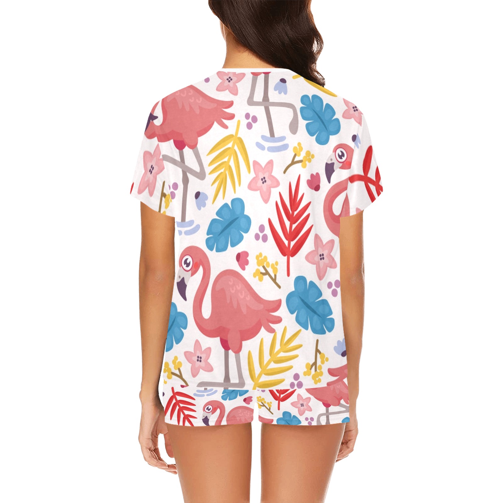 Fun Flamingos Women's Short Pajama Set