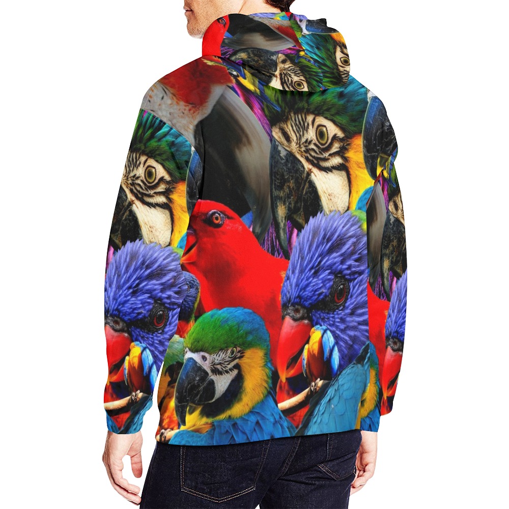 PARROTS All Over Print Hoodie for Men (USA Size) (Model H13) ID D5743011