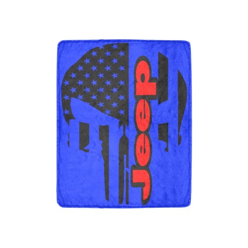 Punisher-Jeep-Blue Ultra-Soft Micro Fleece Blanket 30''x40''