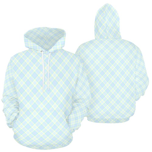 Pastel Baby Boy Plaid All Over Print Hoodie for Men (USA Size) (Model H13)