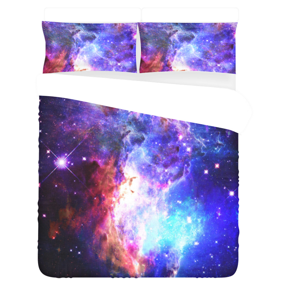 Mystical fantasy deep galaxy space - Interstellar cosmic dust 3-Piece Bedding Set