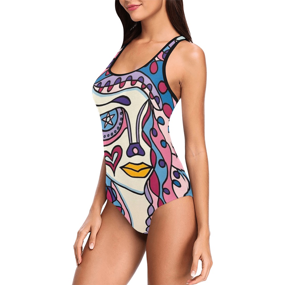 Mystical Vest One Piece Swimsuit (Model S04)