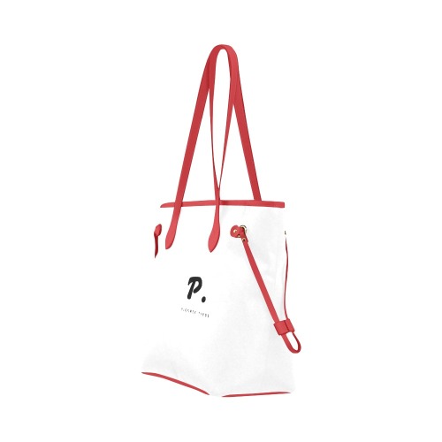 Pickney Tings Handbag Red and White Clover Canvas Tote Bag (Model 1661)