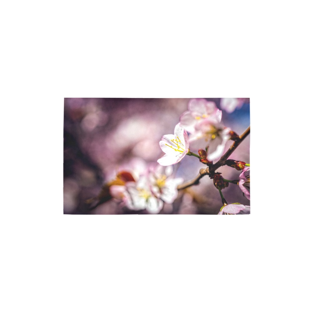 Magic of a sakura cherry garden in Hanami season. Bath Rug 20''x 32''