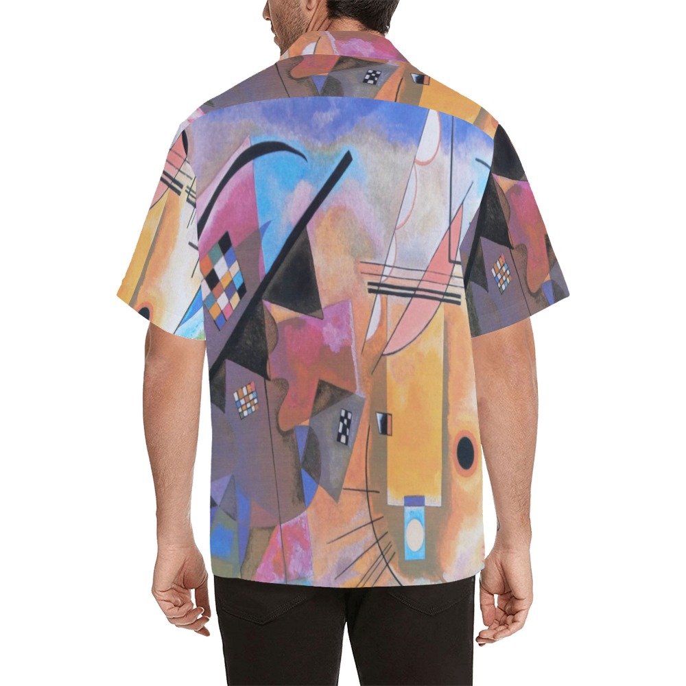 Colorful Abstract Hawaiian Shirt with Merged Design (Model T58)