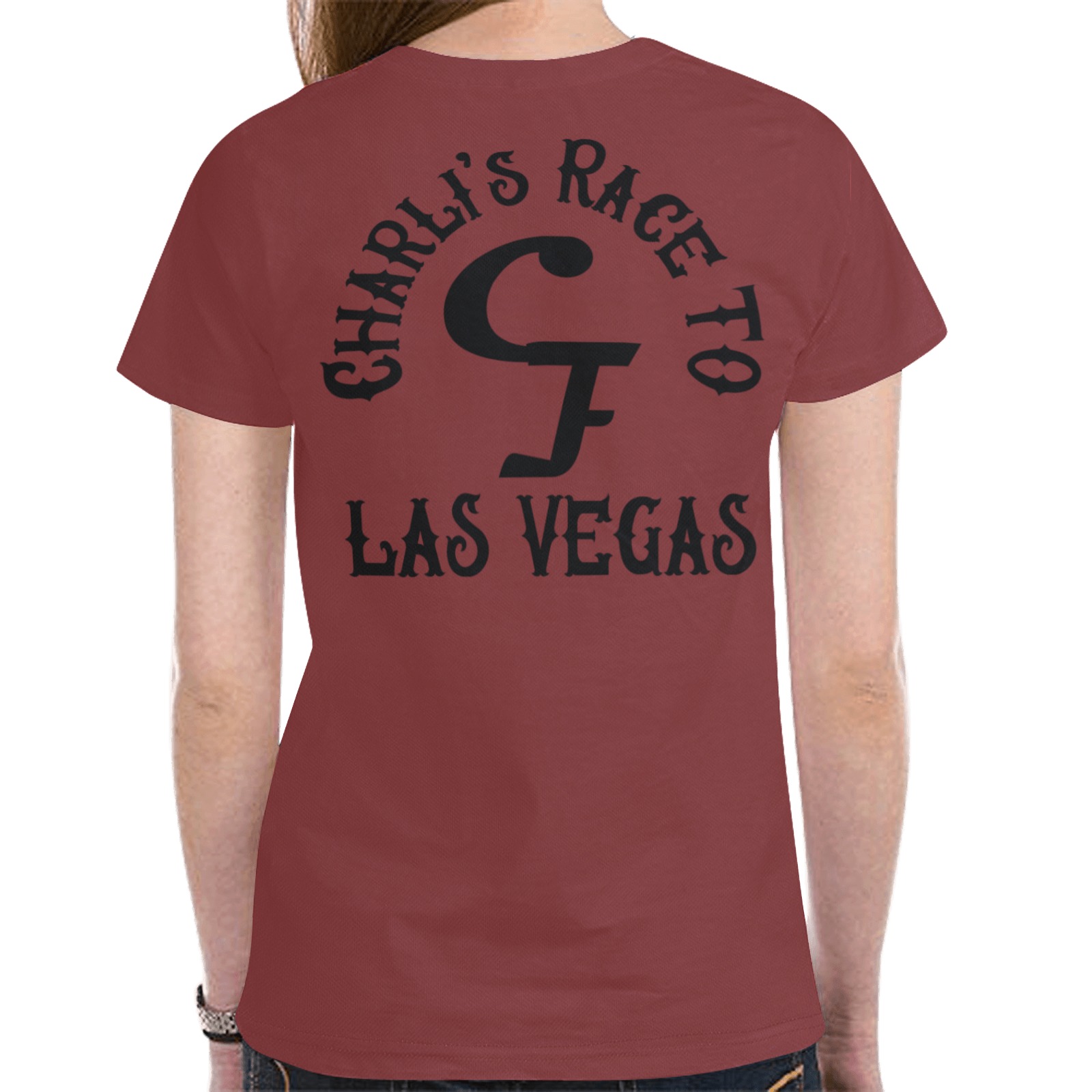 Charli'sRaceBrandMaroonshirt New All Over Print T-shirt for Women (Model T45)