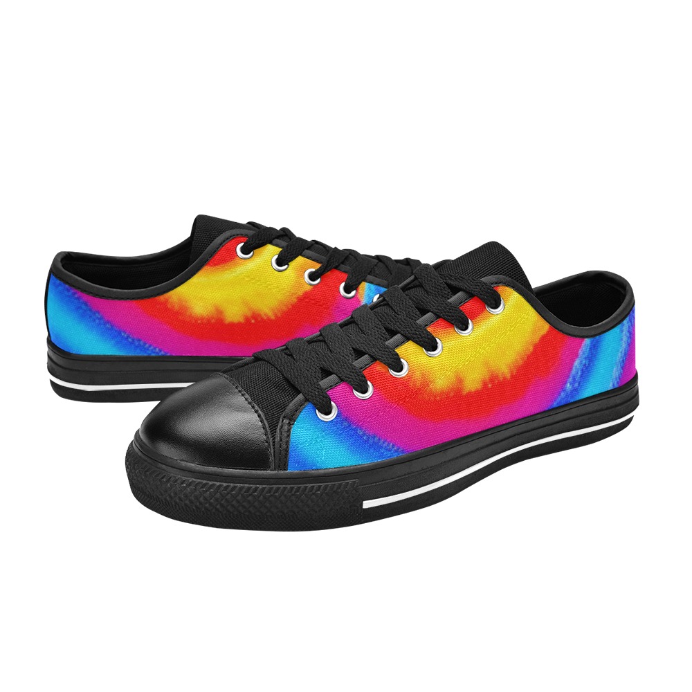 Tie Dye Women's Classic Canvas Shoes (Model 018)