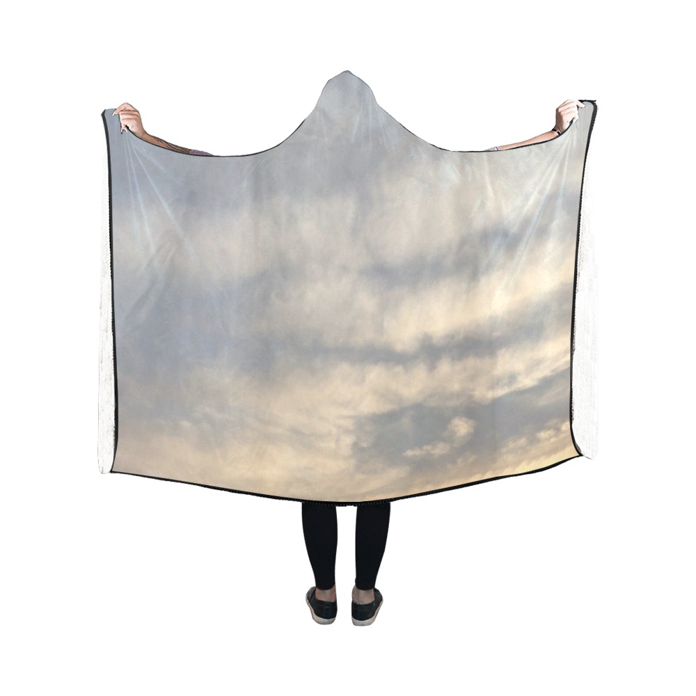Rippled Cloud Collection Hooded Blanket 50''x40''